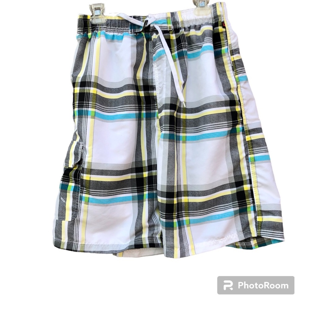 Swim Trunks NBN Gear Size 2X Board Shorts Plaid